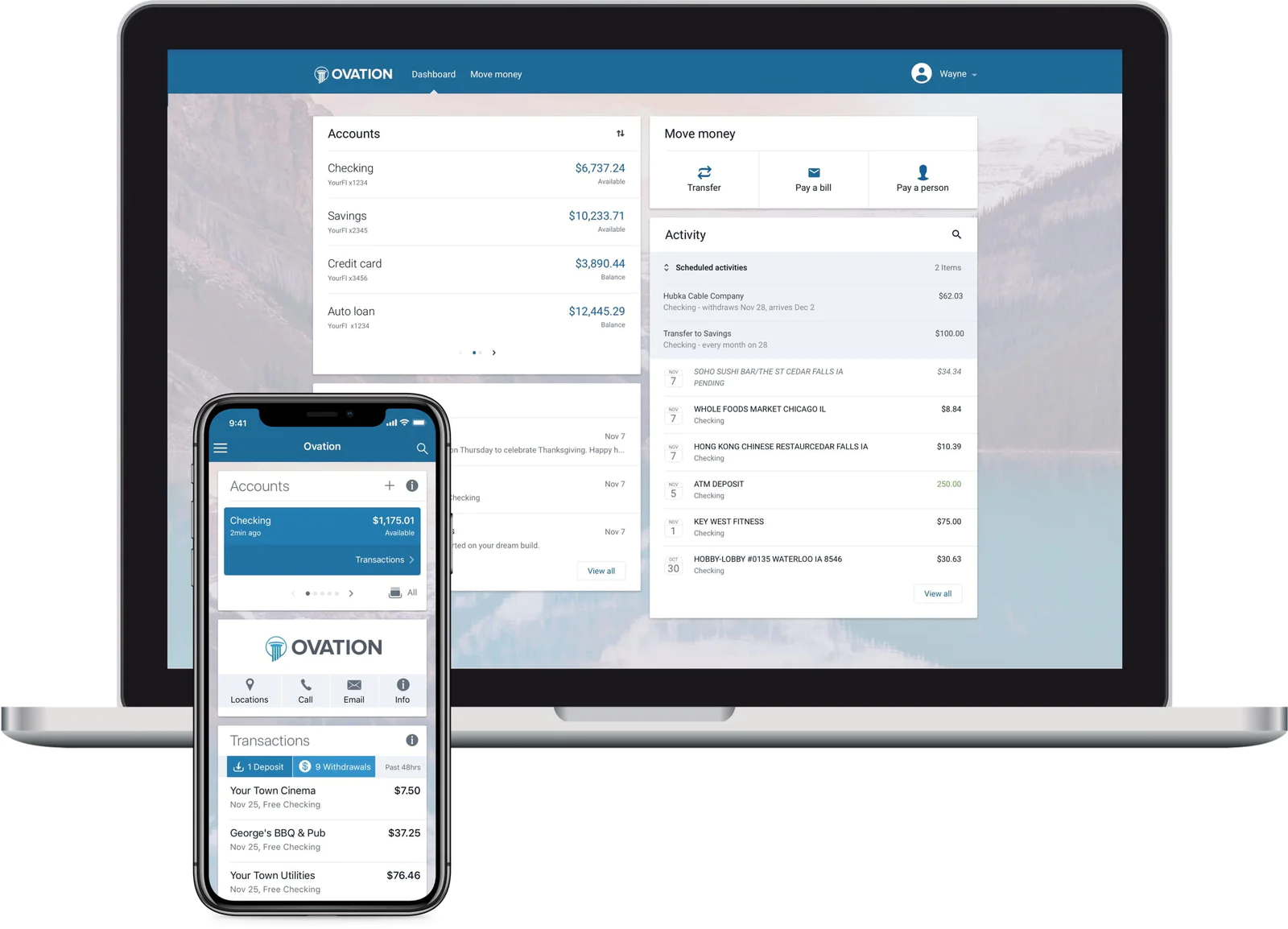 Banno app balances feature Banno app balances feature