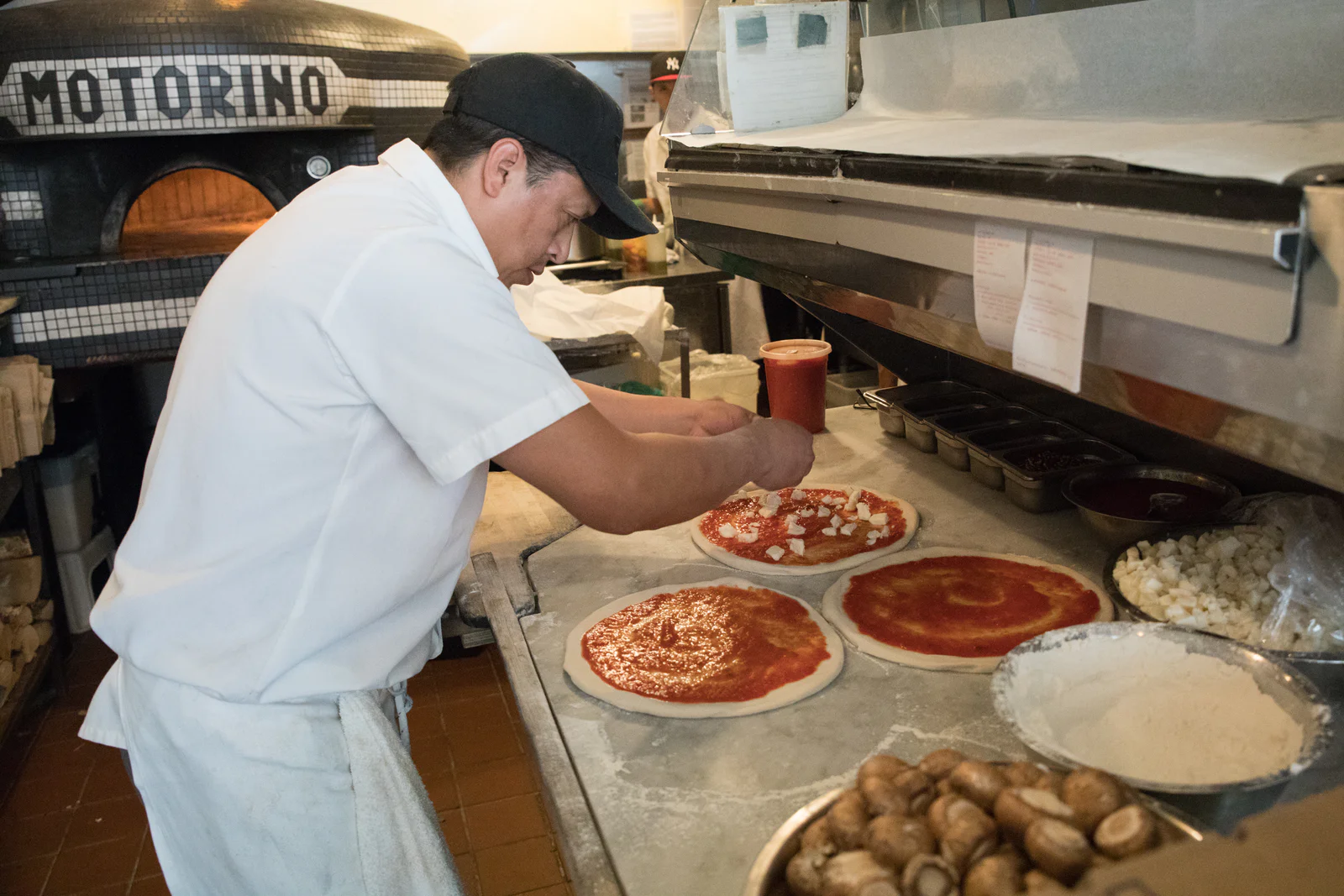 Slice chef cooking pizza Slice chef cooking pizza